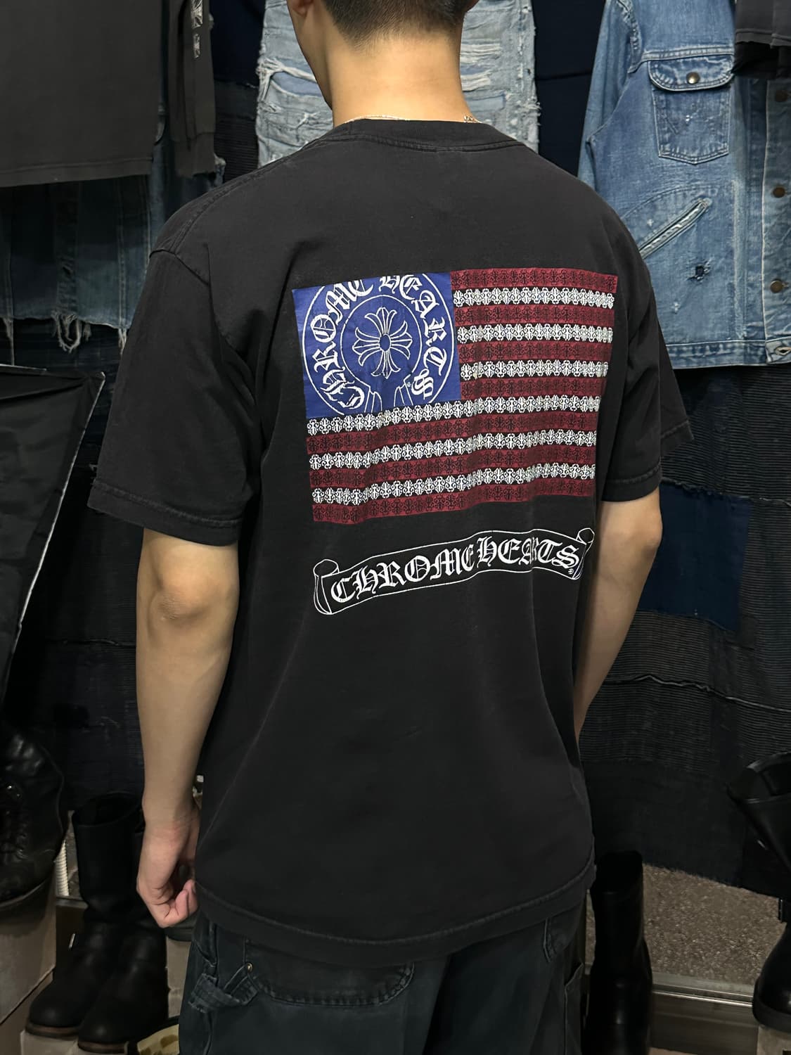 00's OG USA Made 크롬하츠 성조기 티셔츠 올드 크롬하츠 상품이미지2
