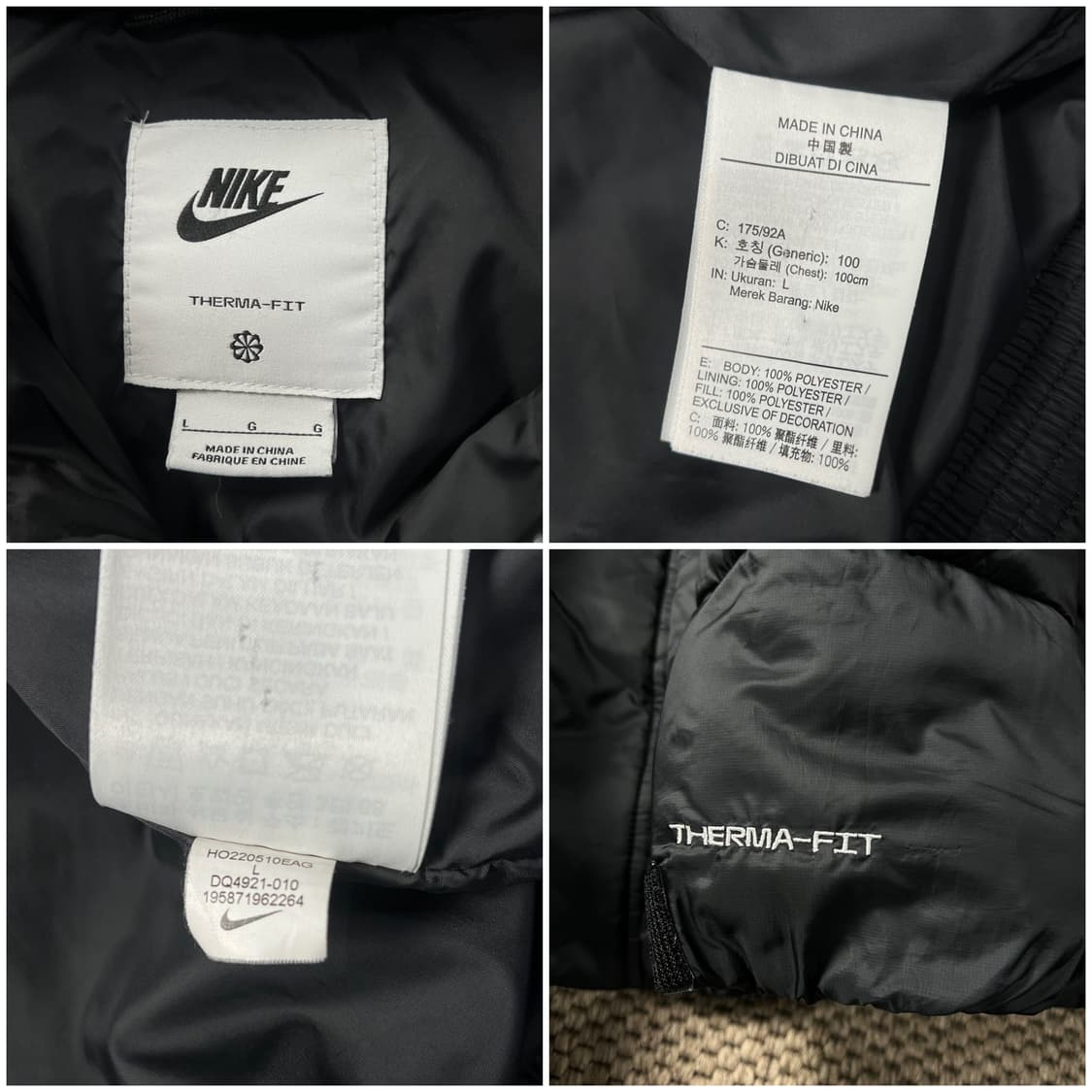 나이키 라이프 써마핏 퍼퍼 자켓 블랙 L 상품이미지3
