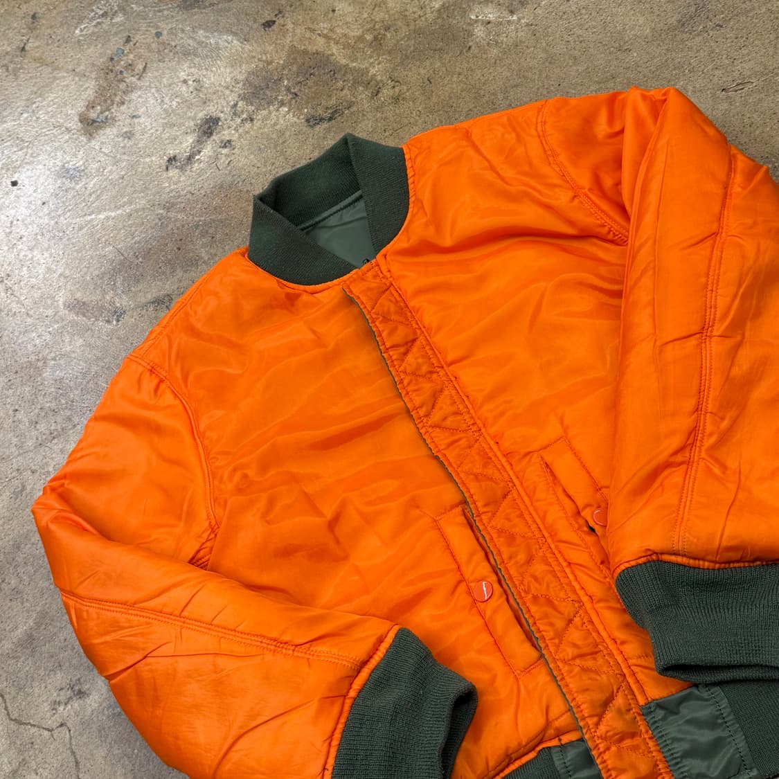 알파 인더스트리 양면 멀티 와팬 패치 카키 오렌지 항공점퍼 자켓 상품이미지5