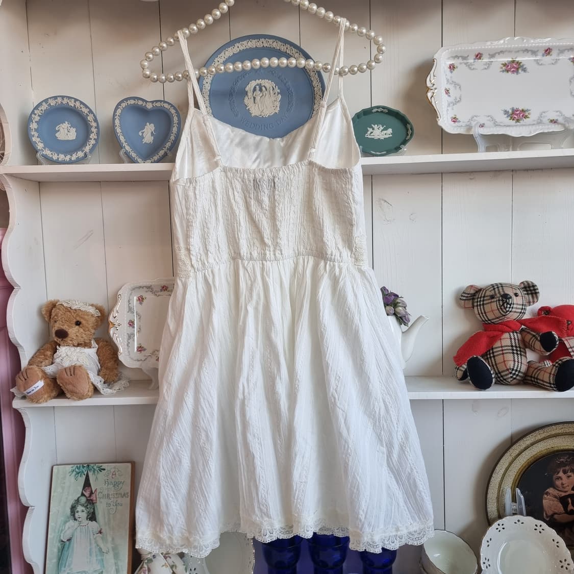 화이트 레이스 캐미솔 원피스 상품이미지4