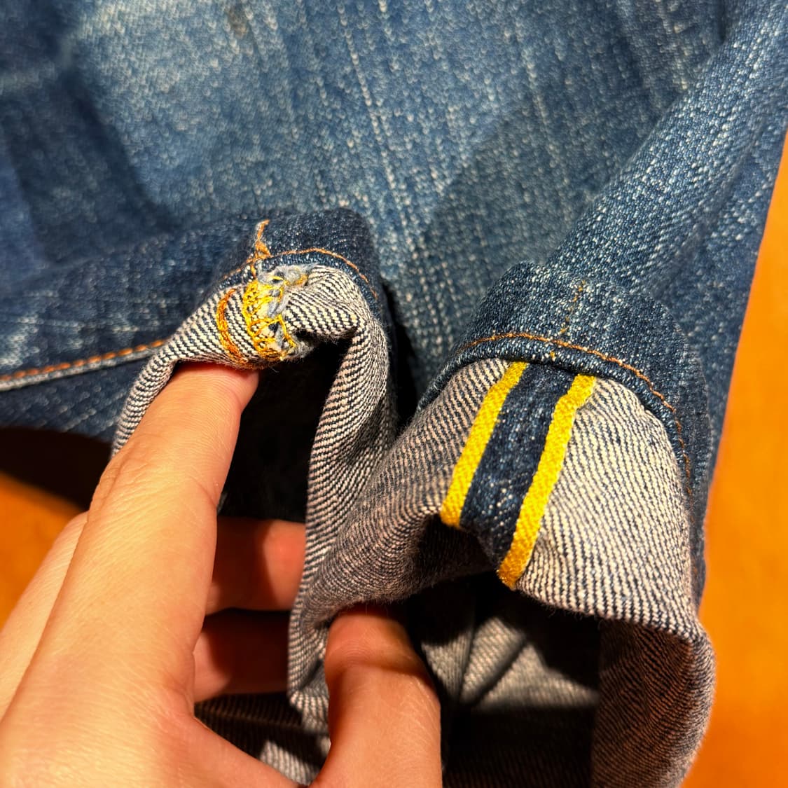 에비수 재팬 봉황 자수 데님 쇼츠 반바지 34 상품이미지4