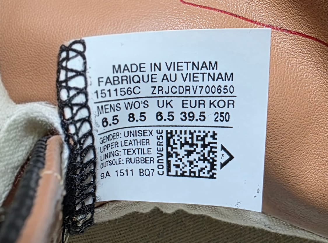 [250] 컨버스 척 70 로우 레더 블랙 (소가죽) 상품이미지7