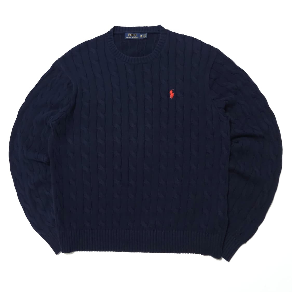 폴로 랄프로렌 케이블 꽈배기 니트 스웨터 네이비 상품이미지1