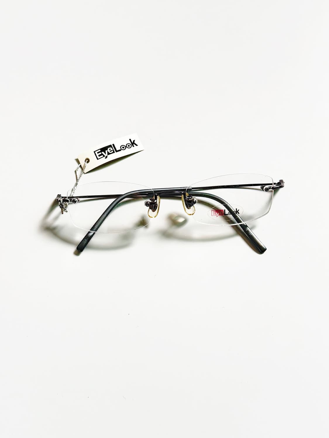 EYELOOK 무테 스퀘어 메탈 프레임 빈티지 안경 상품이미지2
