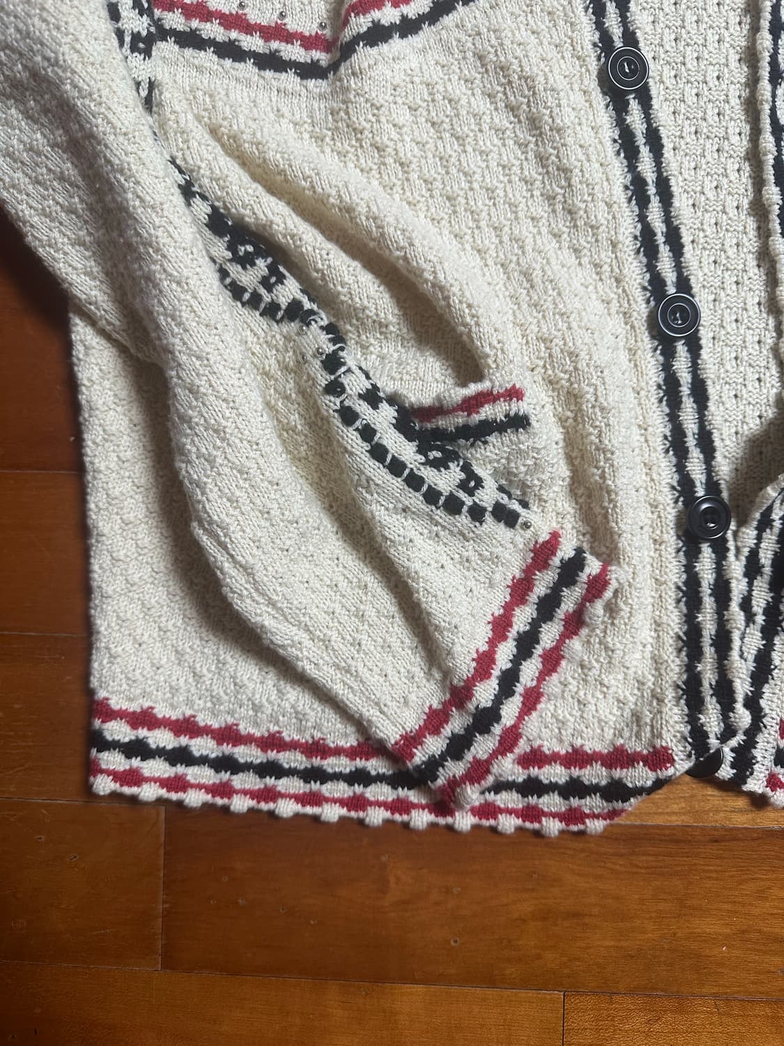 앤더슨벨 오프 화이트 판타지아 라운드넥 가디건L 상품이미지5