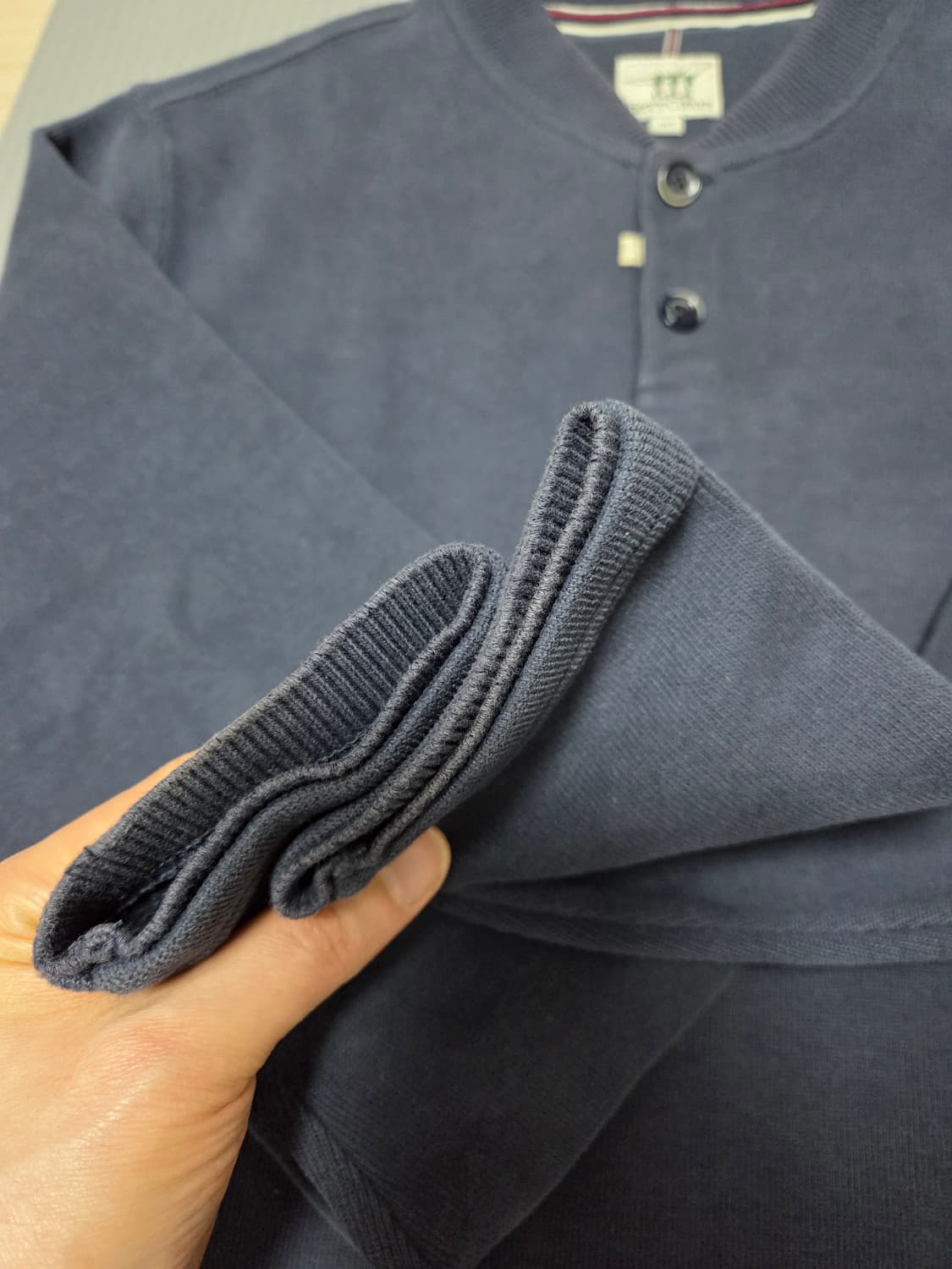 헨리코튼 벨루토 헨리넥 티셔츠 네이비 105XL 사이즈 판매 상품이미지2