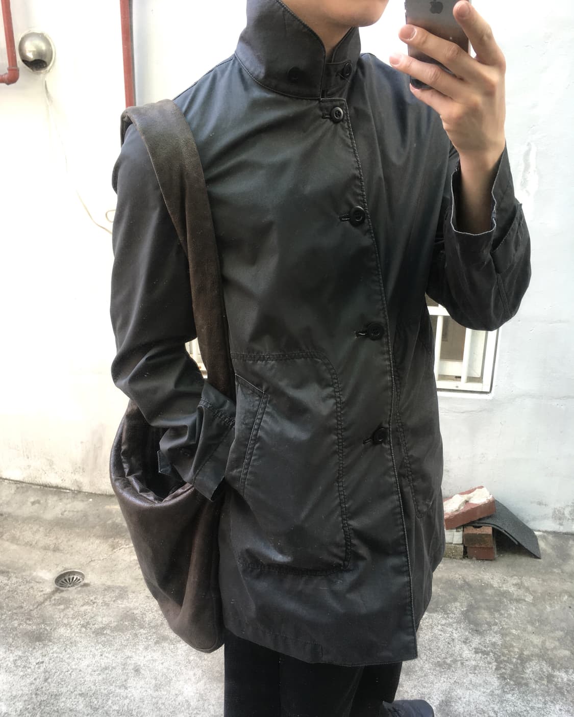 꼼데가르송 옴므 스탠드 칼라 카코트 상품이미지2