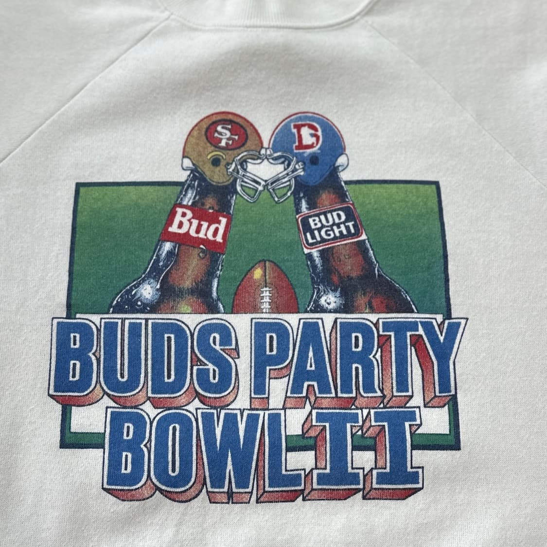 80s USA 로고7 버드와이저 빈티지 스웻셔츠 XL 상품이미지3