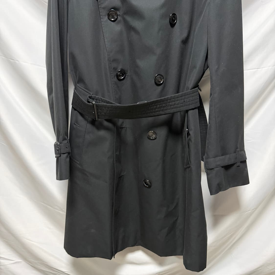 [S+급/52] 버버리 켄싱턴 헤리티지 롱 트렌치 코트 블랙 상품이미지3
