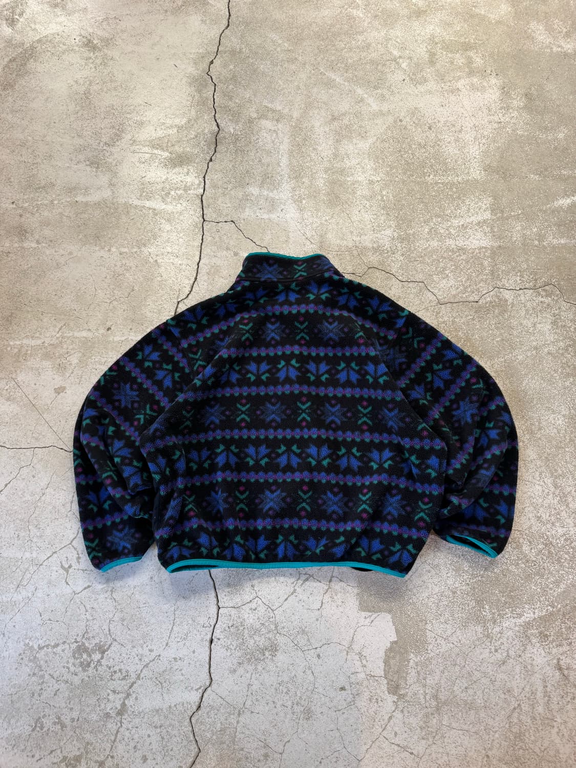 90s 엘엘빈 아즈텍 플리스 스냅티 풀오버 상품이미지6