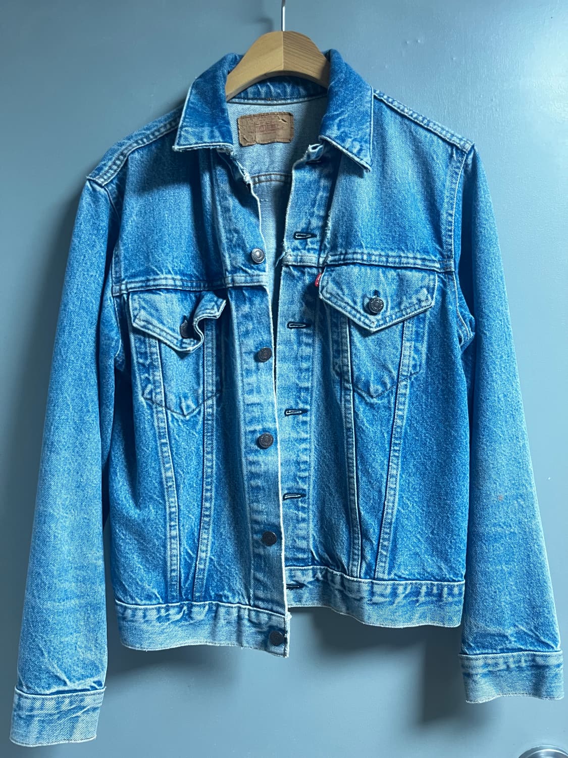 빈티지 리바이스 카라레더 청자켓 상품이미지1