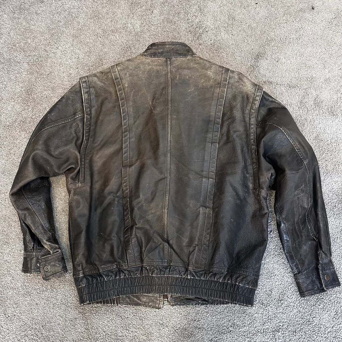 인터메조 브라운 소가죽 봄버 자켓M-L 상품이미지10