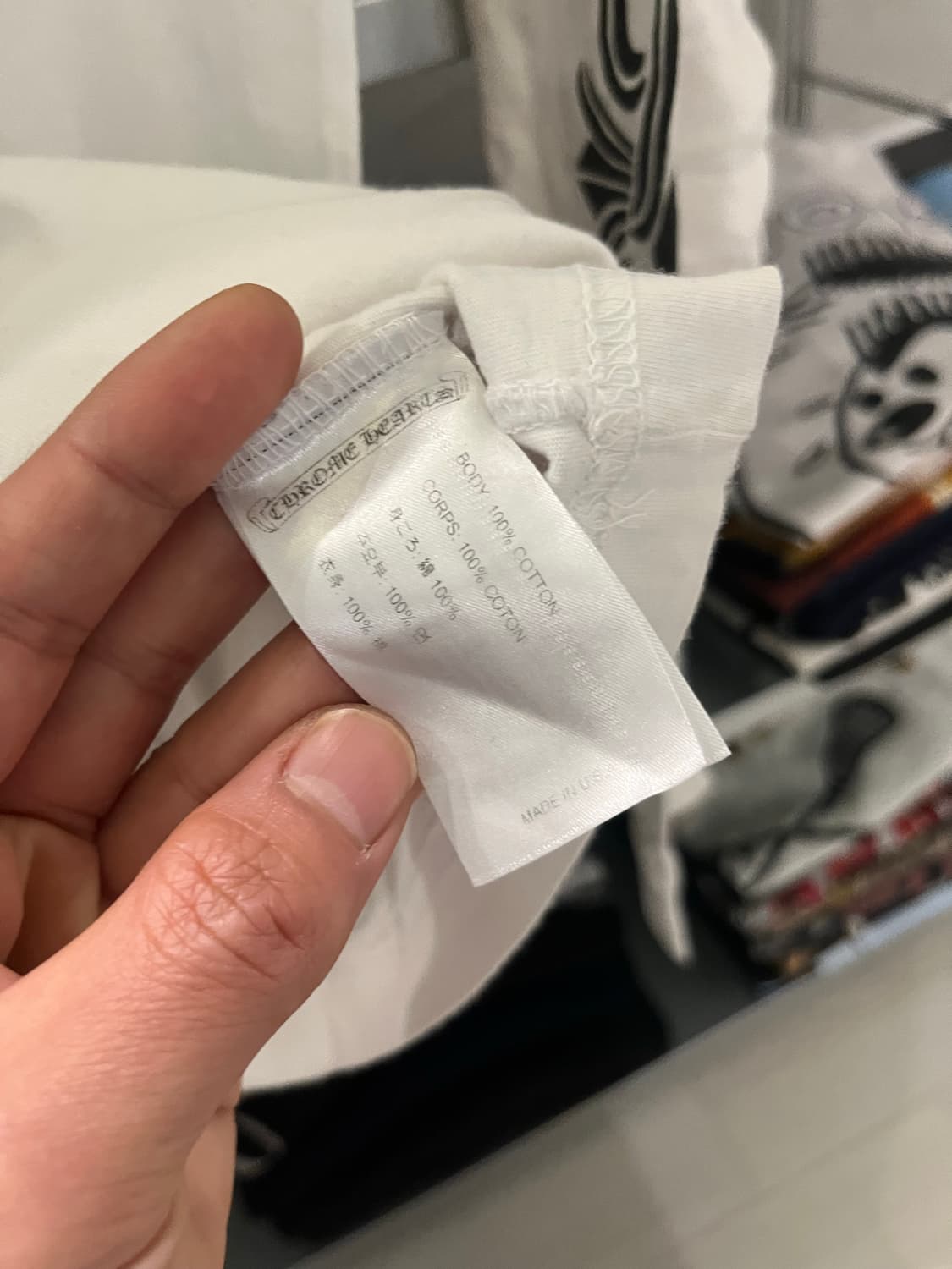 크롬하츠 홀스슈 플로랄 롱슬리브 화이트 L 상품이미지5