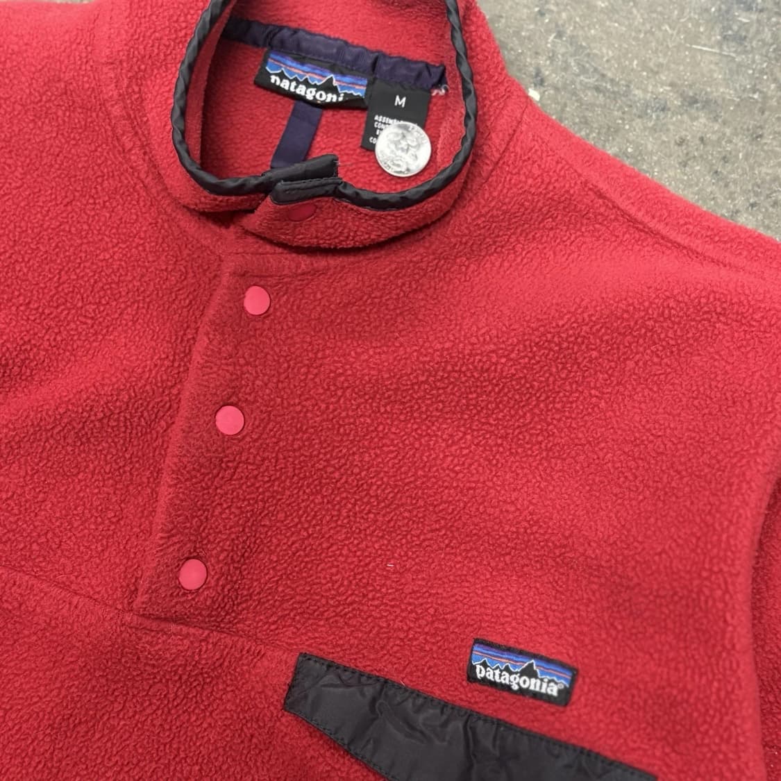 90s 파타고니아 신칠라 스냅-T 레드 상품이미지2