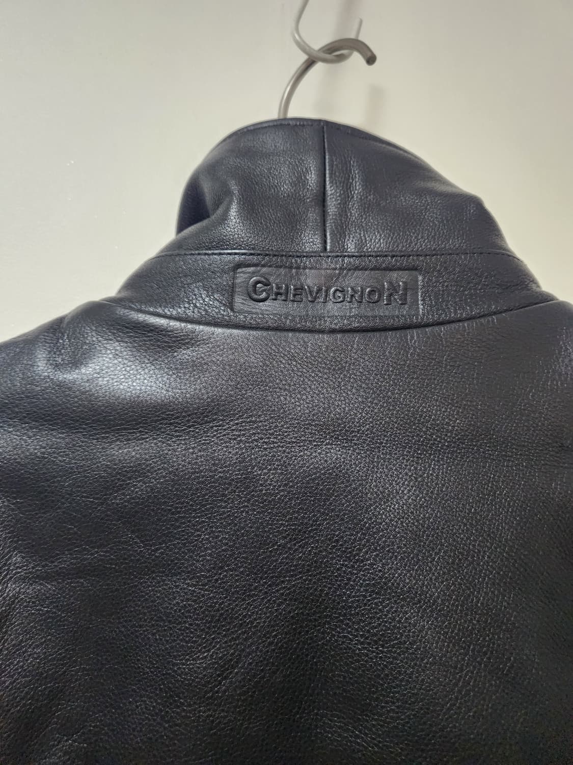 CHEVIGNON 블랙 가죽코트 XL 상품이미지3