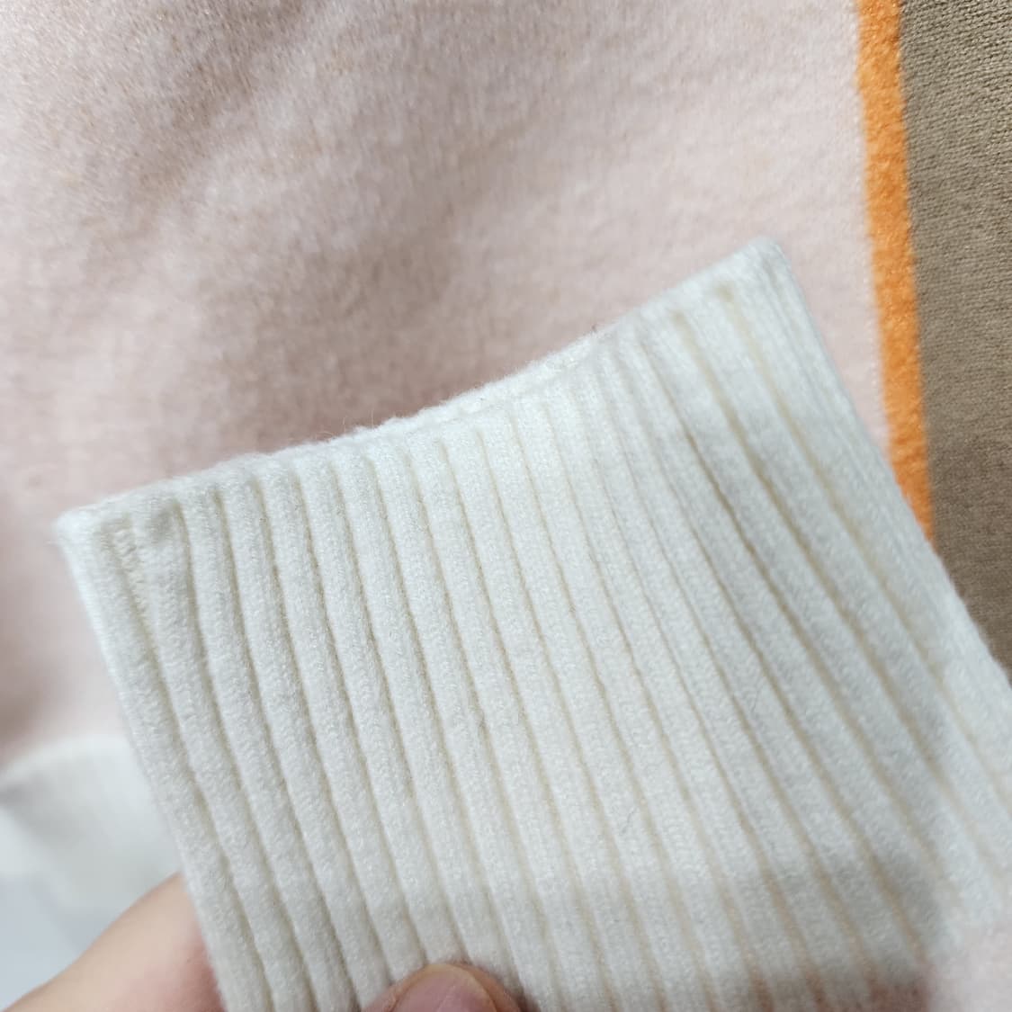 말본 소매배색 니트 카라탑 M 새거급 상품이미지6