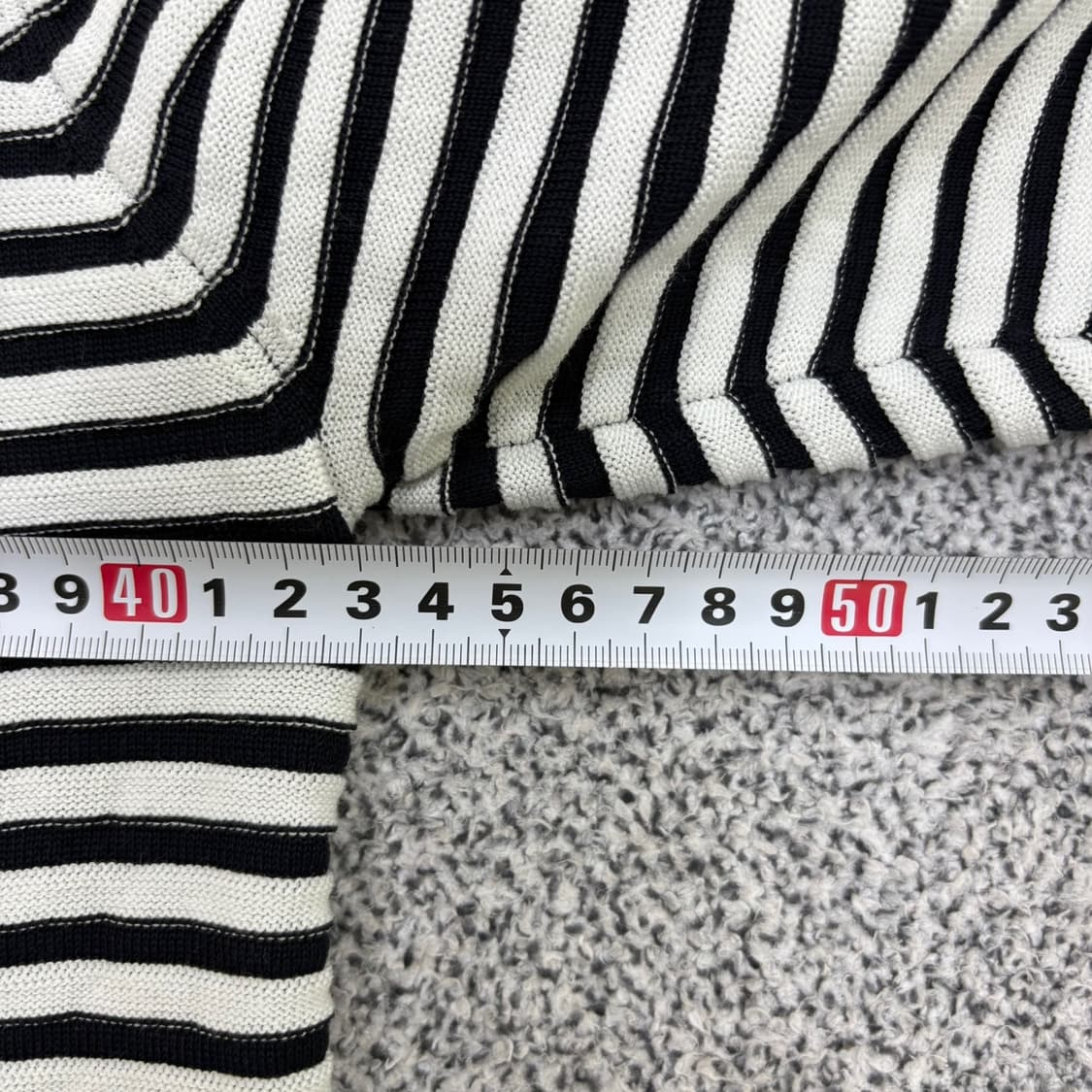 실측확인 코스 스트라이프 긴팔 니트티 0407J 상품이미지7