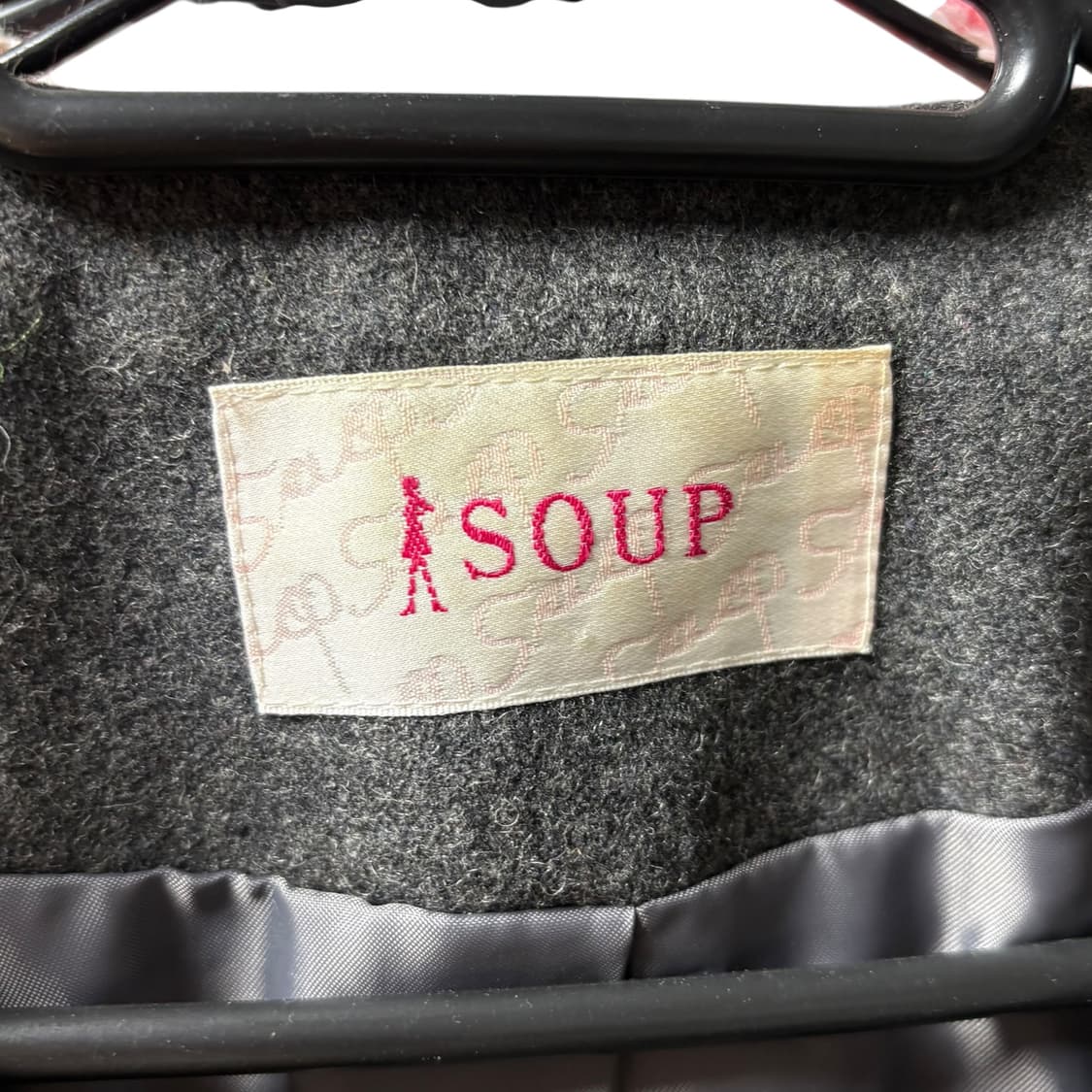 3848 SOUP 핑크 그레이 리본 트위드자켓 상품이미지3