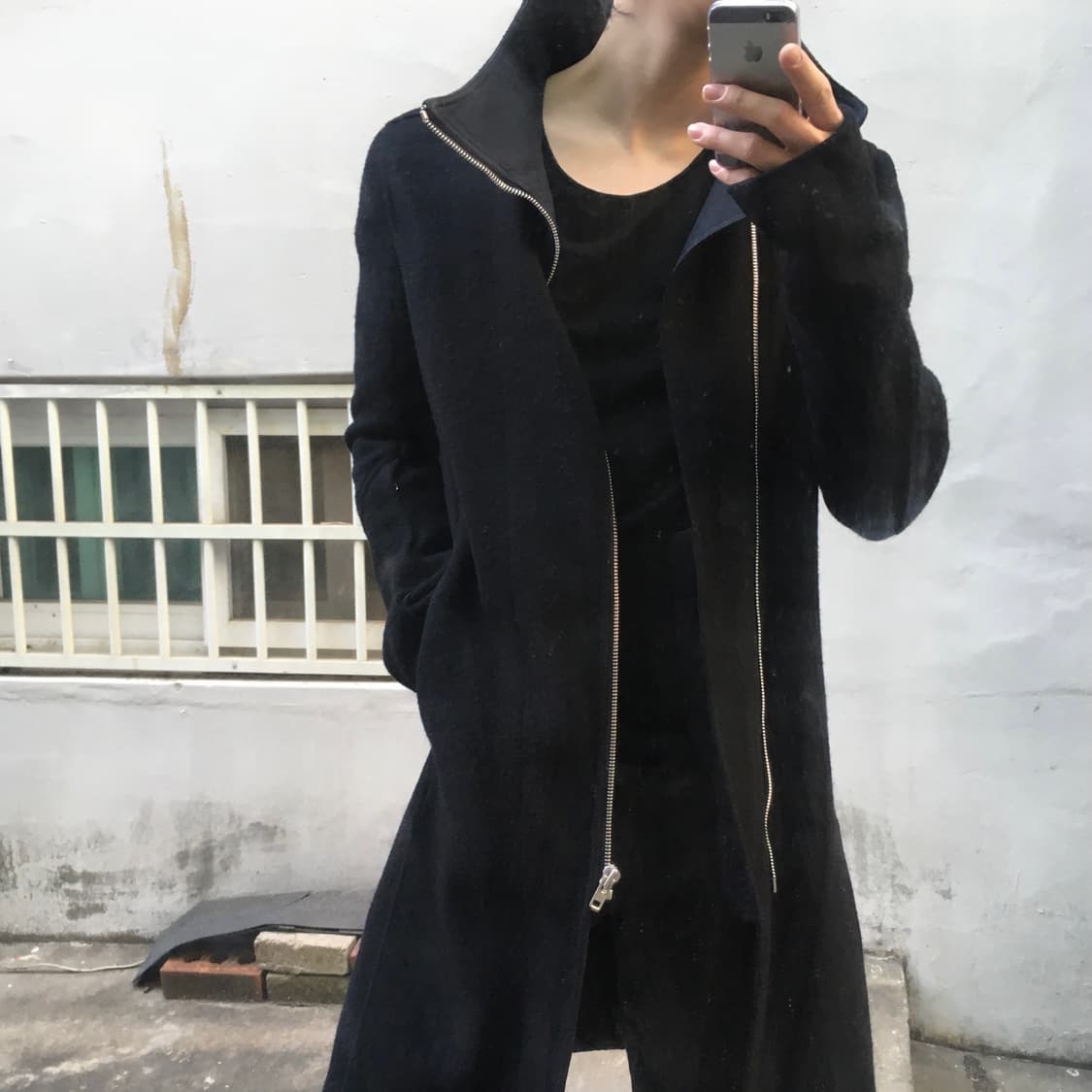 릭오웬스 15FW 스핑크스 튜브웨이 하이넥 코트 상품이미지6