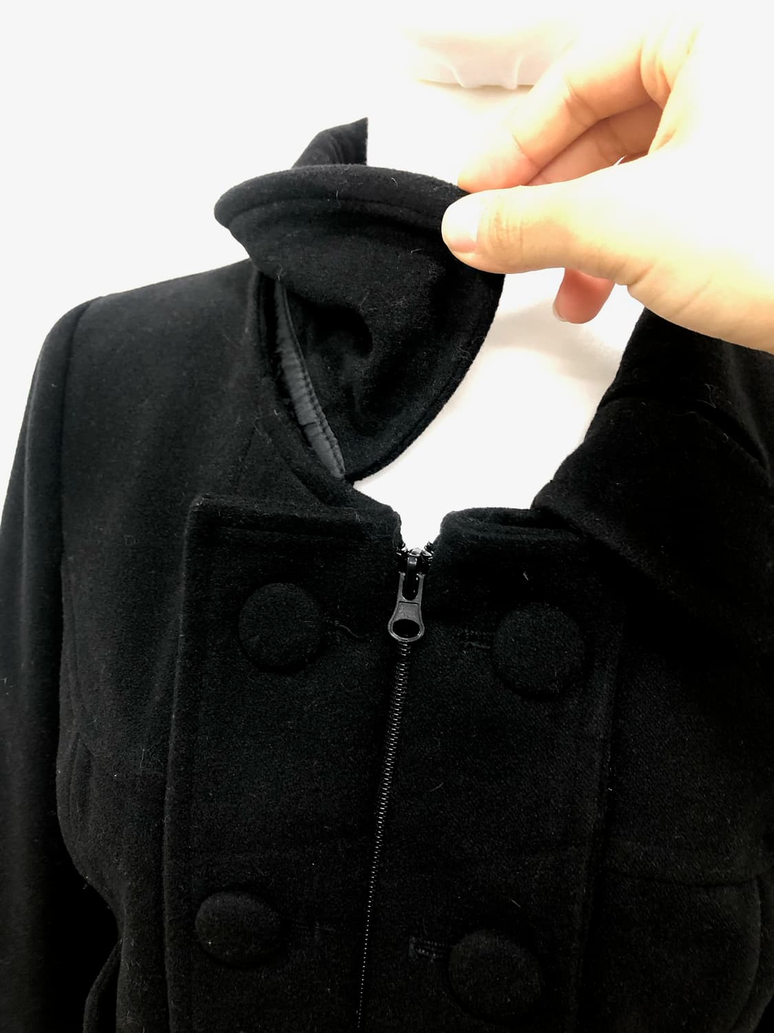 black double button cropped jacket 상품이미지3