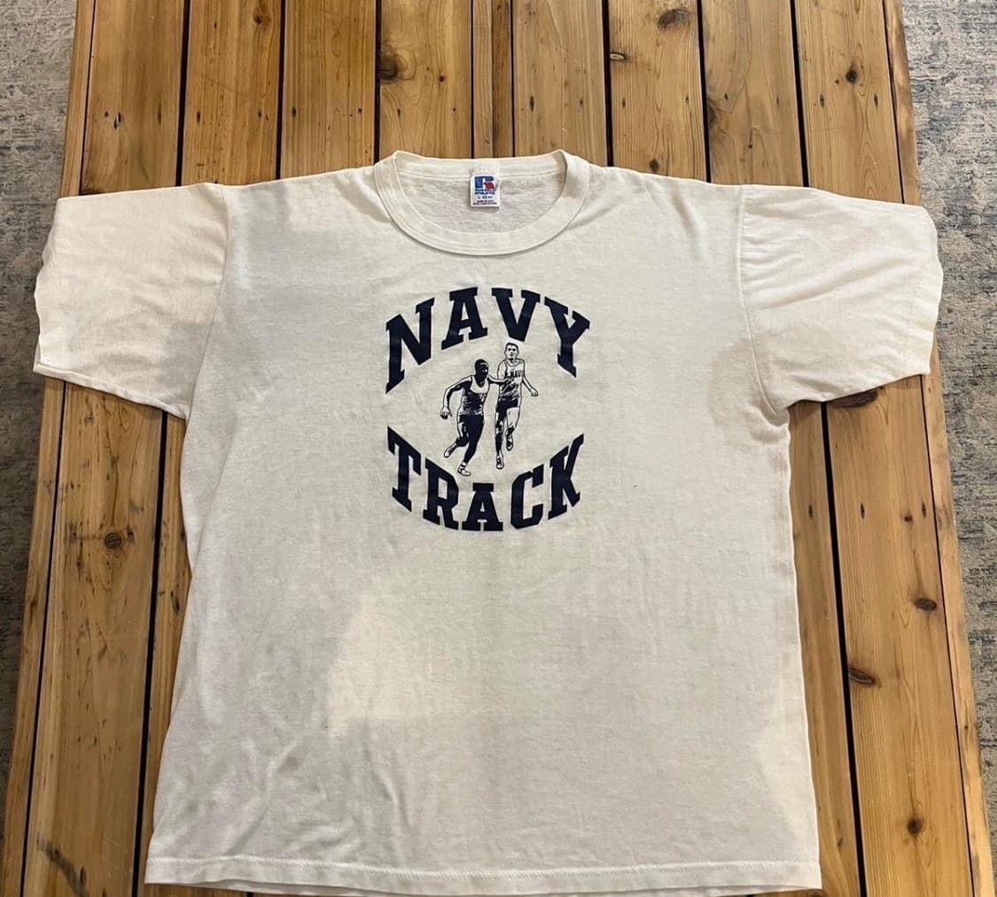 80s russell athletic navy track t-shirt 상품이미지1