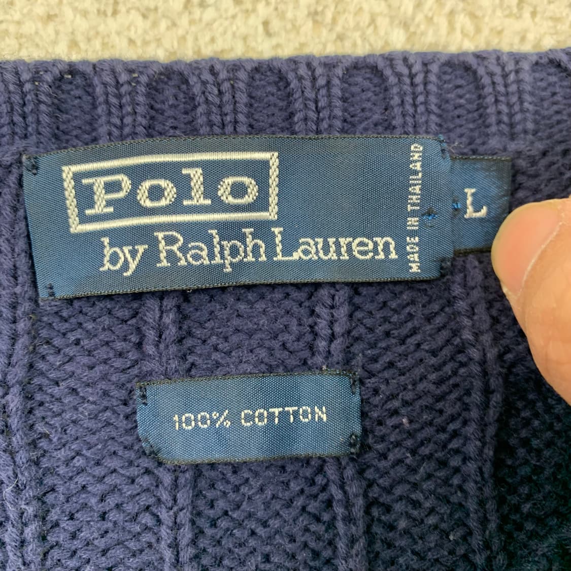 폴로 랄프로렌 포니로고 네이비 케이블 니트 상품이미지6