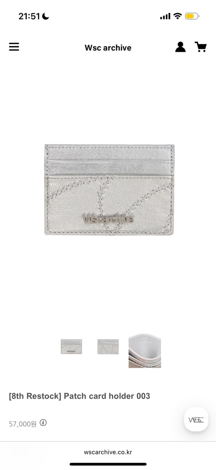 Wsc 아카이브스 Patch card holder 003 상품이미지1