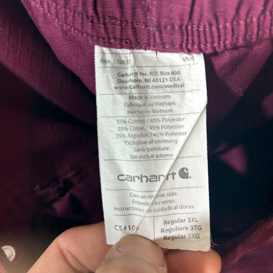 [Carhartt] 칼하트 멀티포켓 버건디 워크팬츠 상품이미지4
