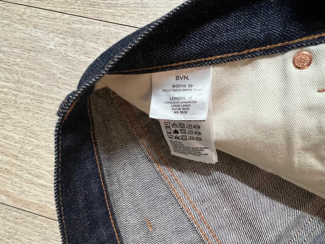 Baihe Denim 데님 아메카지 오라리스타일 청바지 W29 L32 상품이미지4