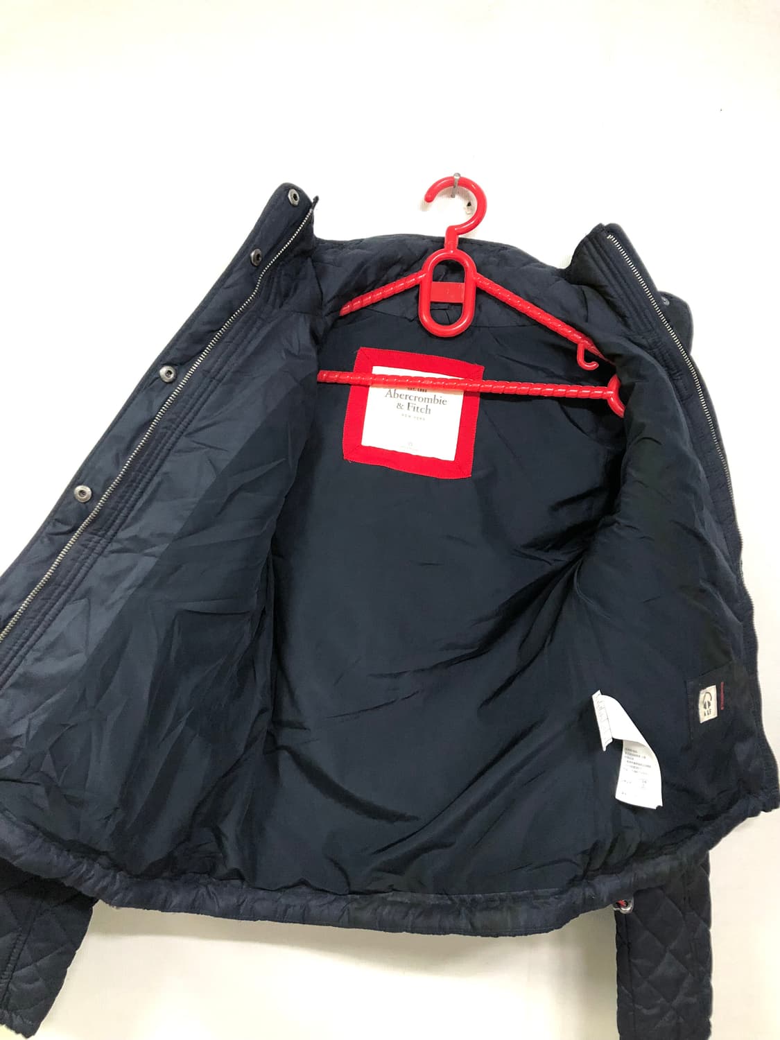 아베크롬비 여성 후드 퀼팅 누빔 자켓 _ 네이비 XS 상품이미지8