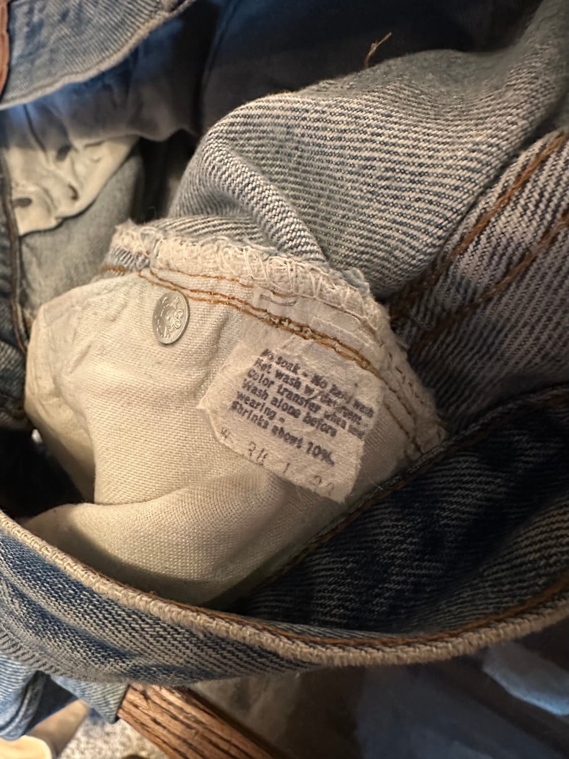 80s USA 빈티지 리바이스 501 셀비지 데님 팬츠 상품이미지9