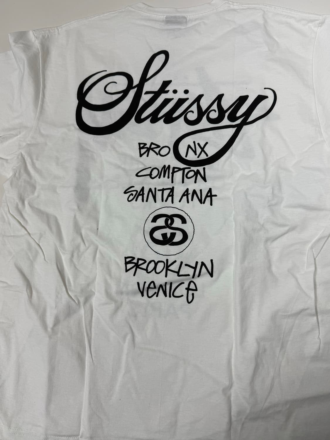 스투시 월드투어 반팔 화이트 L 상품이미지3