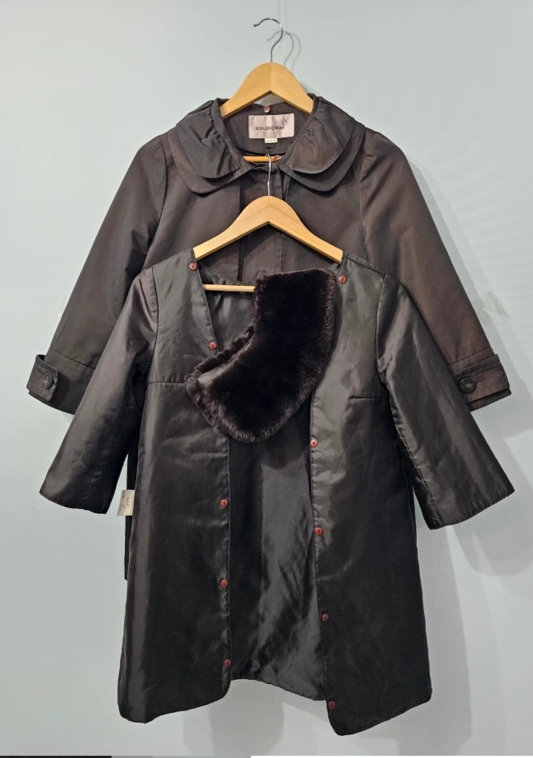 손정완 2개 퍼 카라 코트 ~55반 상품이미지1