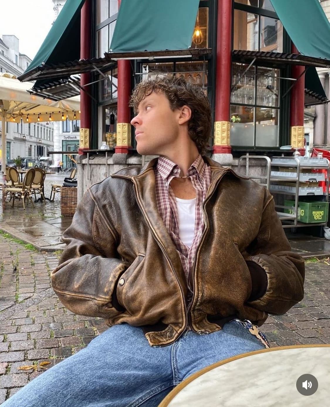 90's 디스 레더 봄버 자켓 빈티지 봄버 가죽 자켓 상품이미지3