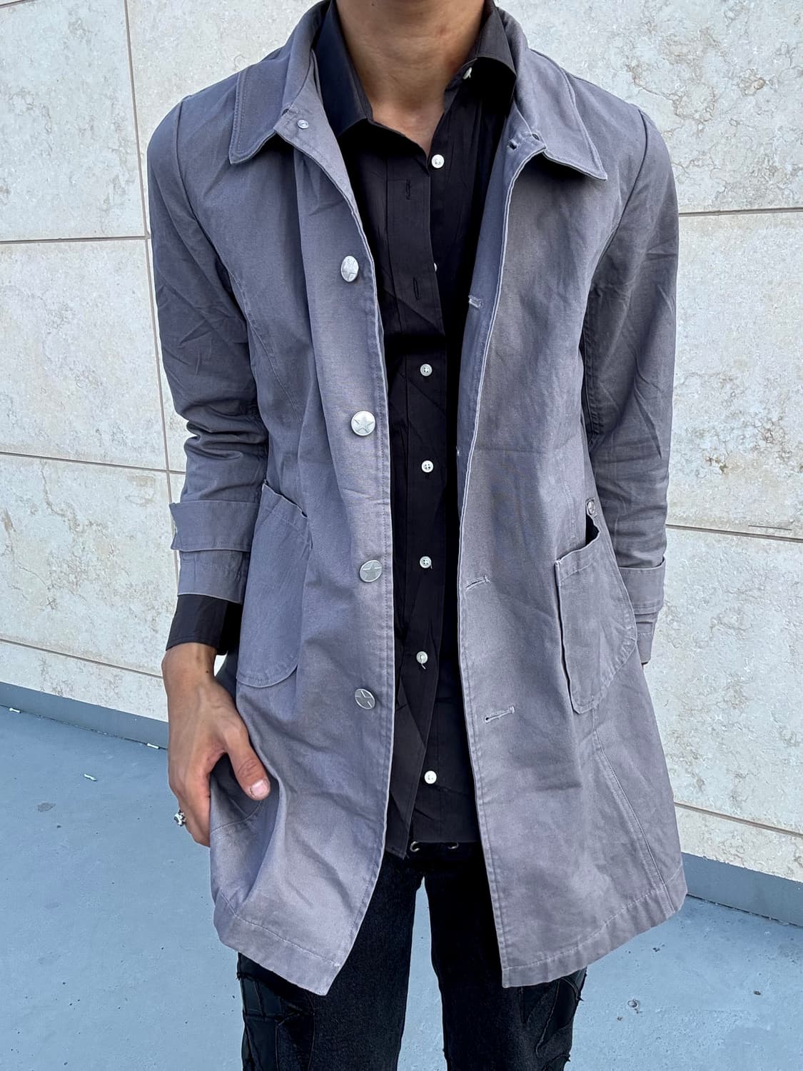 “Denimus” Minimal Design Long Jacket 상품이미지2