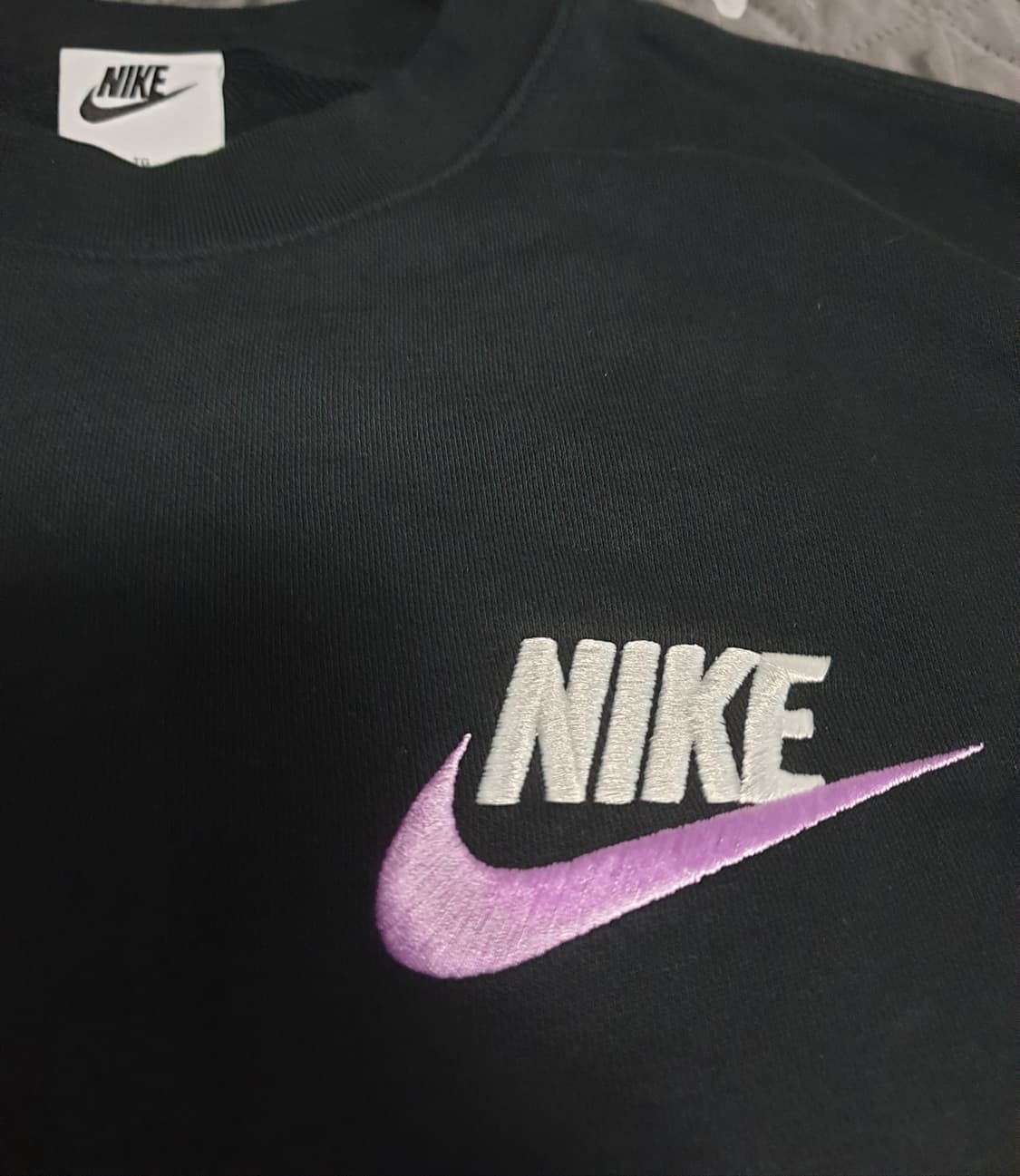 나이키 프렌치테리 풀오버 퍼플스우시 빅로고 스웨트 셋업 (XL) 상품이미지2