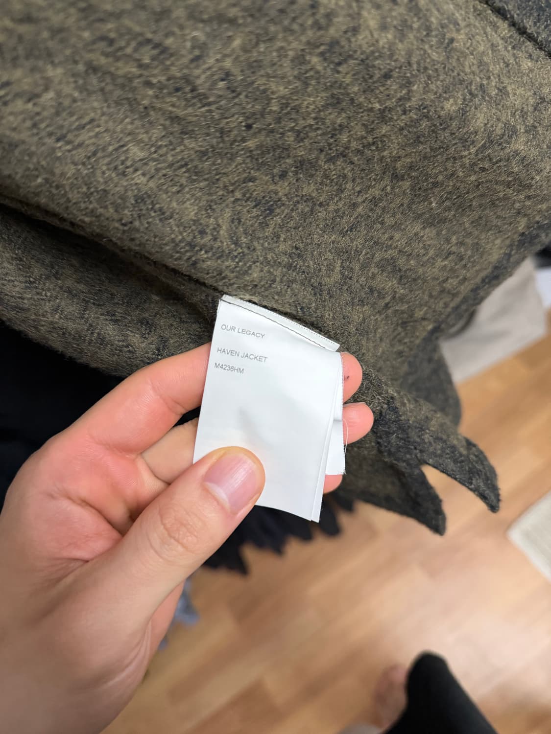 Our legacy haven jacket black/moss fuzz 상품이미지4