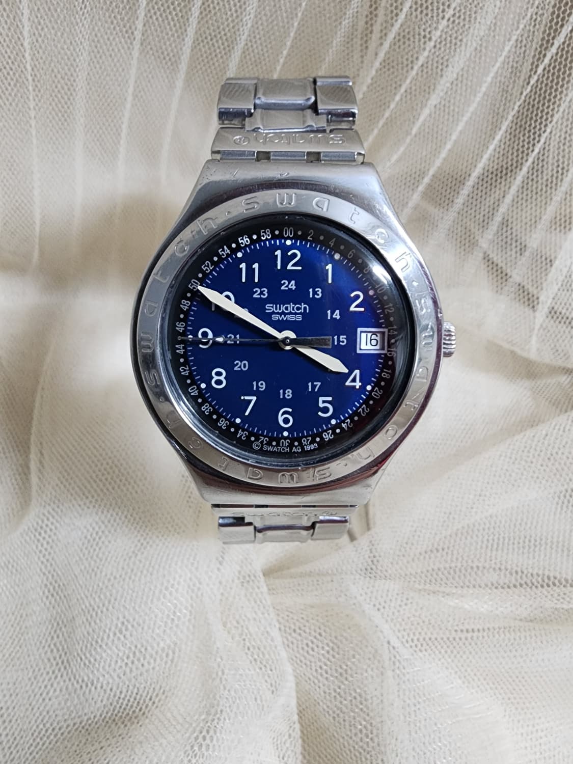 스와치 아이러니 AG 1993 쿼츠 메탈밴드 상품이미지3