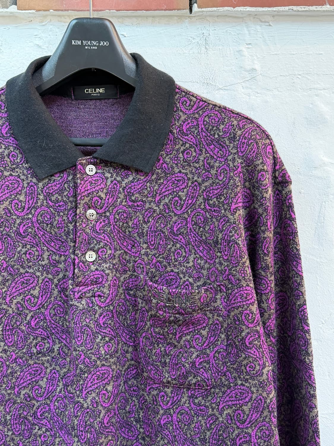 Celine 셀린느 페이즐리 긴팔 폴로 셔츠 48 상품이미지2