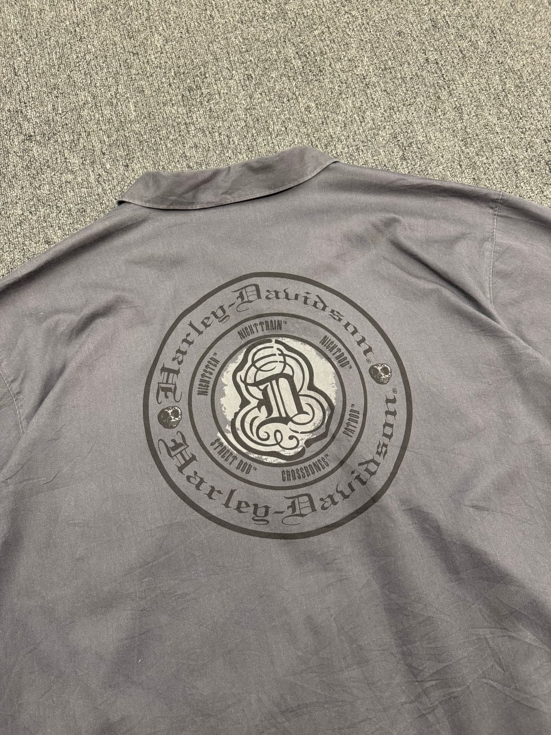 3XL)할리데이비슨 빈티지 로고 프린팅 반팔 셔츠 상품이미지8