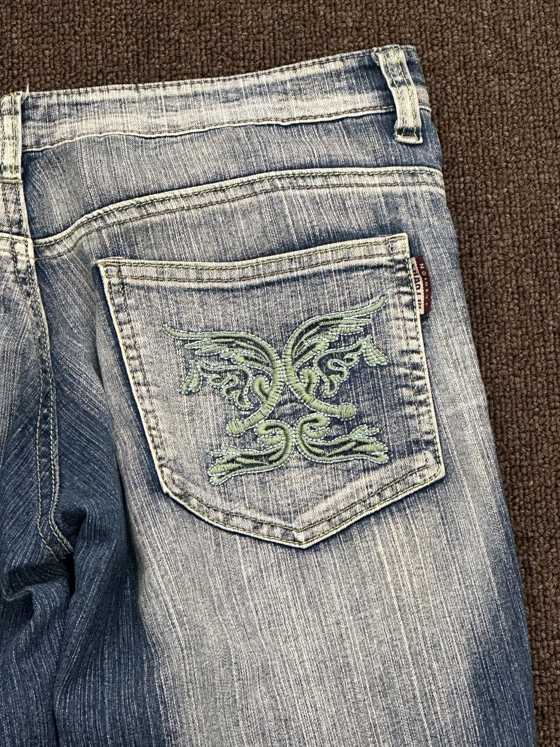 29)Japanese vintage 여성 자수 부츠컷 팬츠 상품이미지3