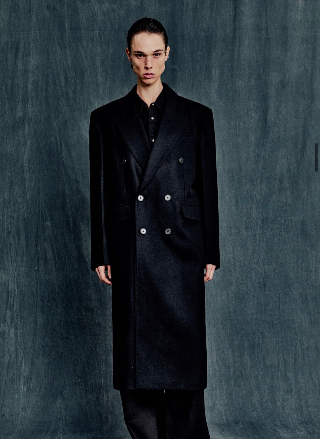 발렌티누스 더블 코트 FELTRO 블랙 상품이미지2