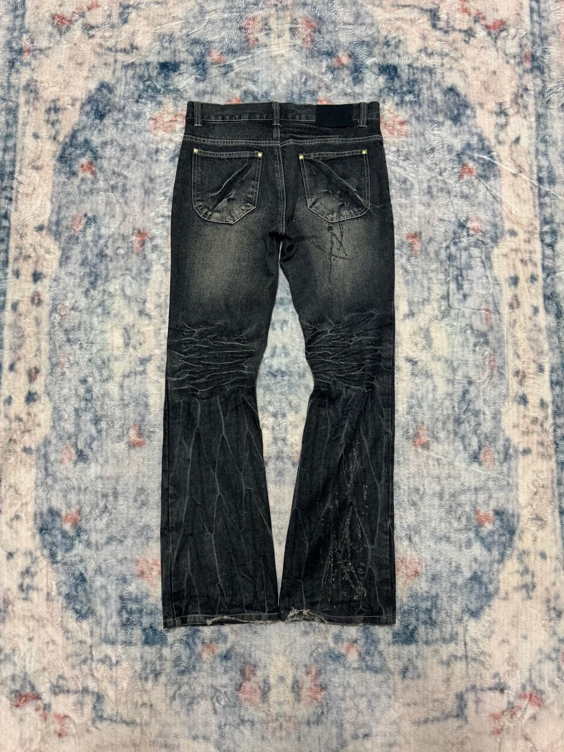 Black baccara glitter washed boot cut de 상품이미지7