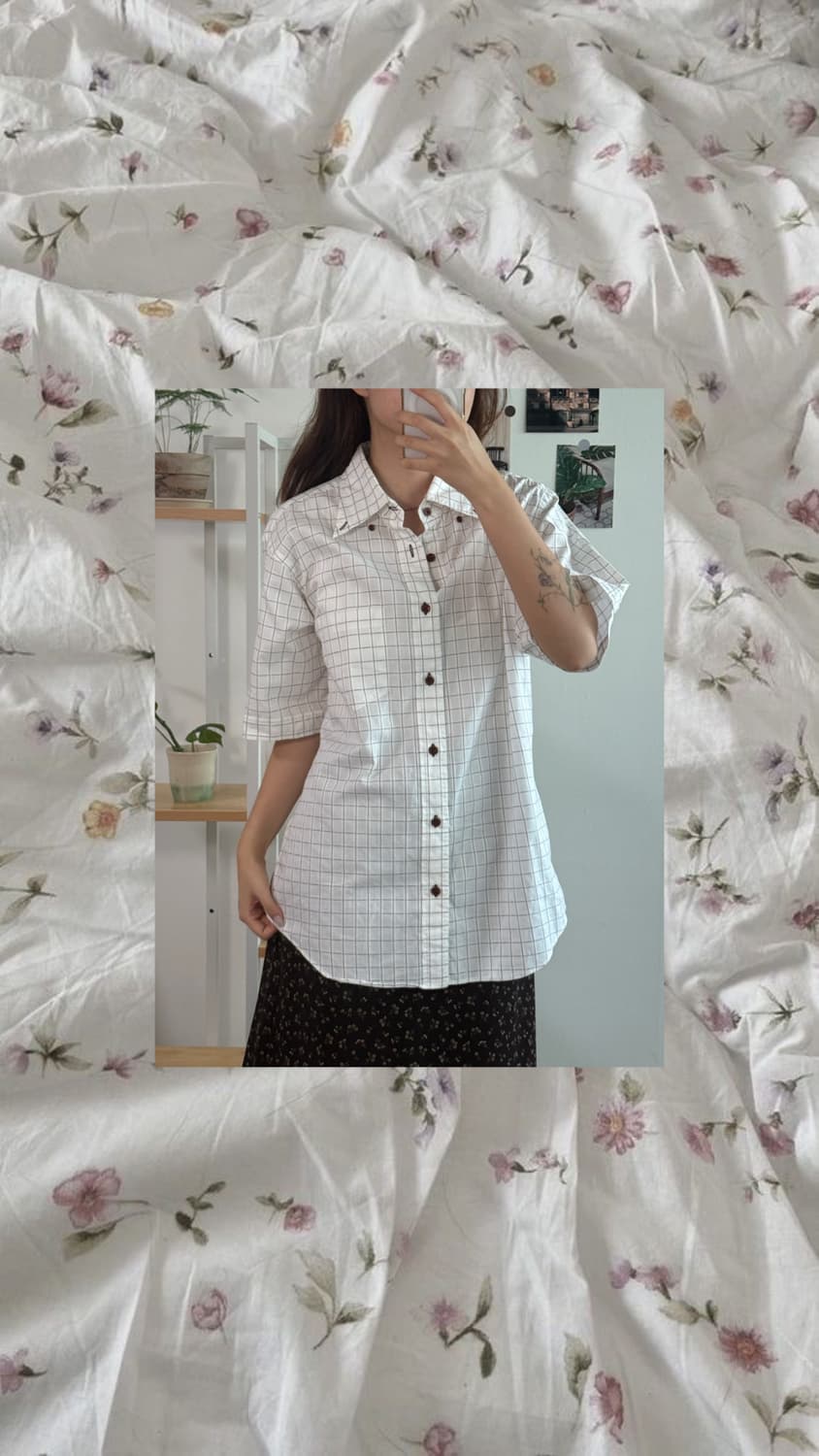 brown check shirt 상품이미지2