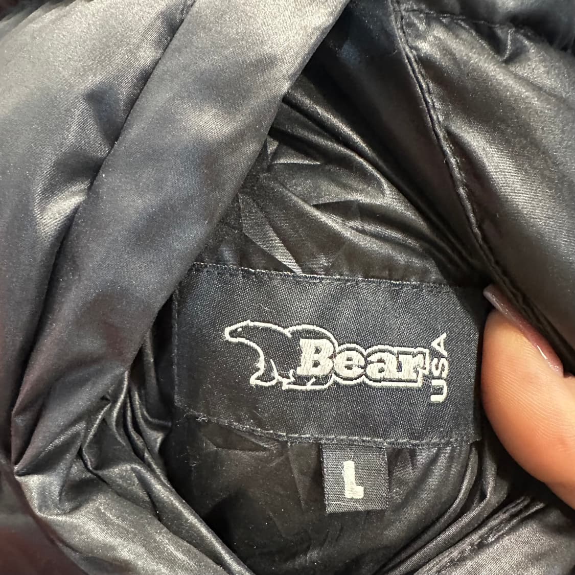 베어USA 퍼 트리밍 리버서블 크롭 패딩M 상품이미지2