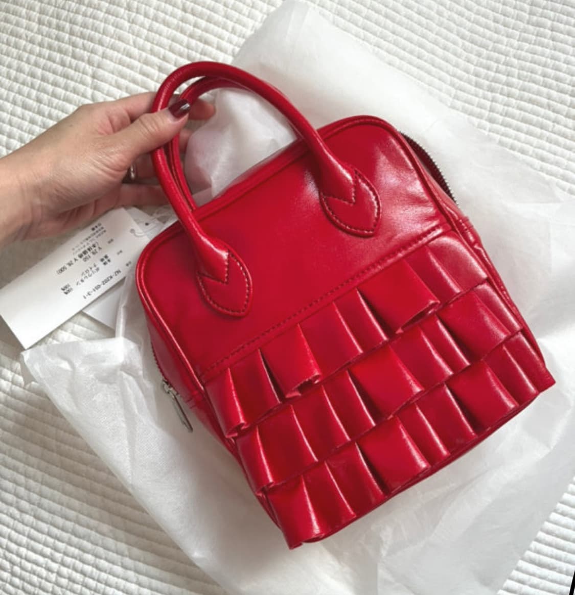 꼼데가르송 걸 프릴 가방 레드  상품이미지1