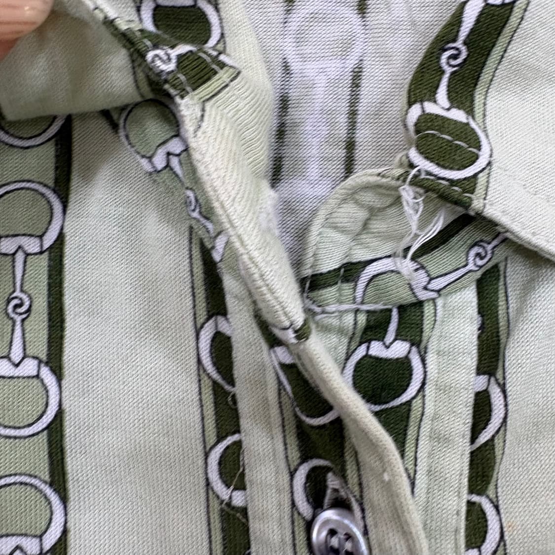 46 셀린느 90'S 체인패턴 반팔 셔츠 0415J 상품이미지3