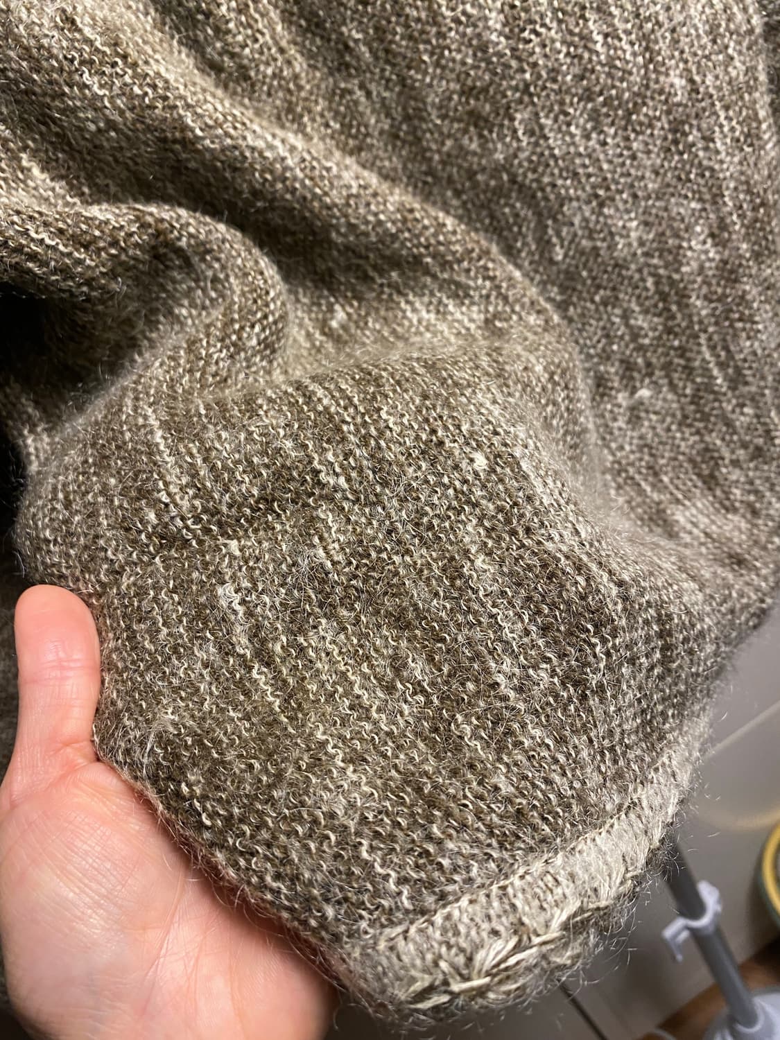 카키브라운 모헤어니트 가디건 상품이미지7