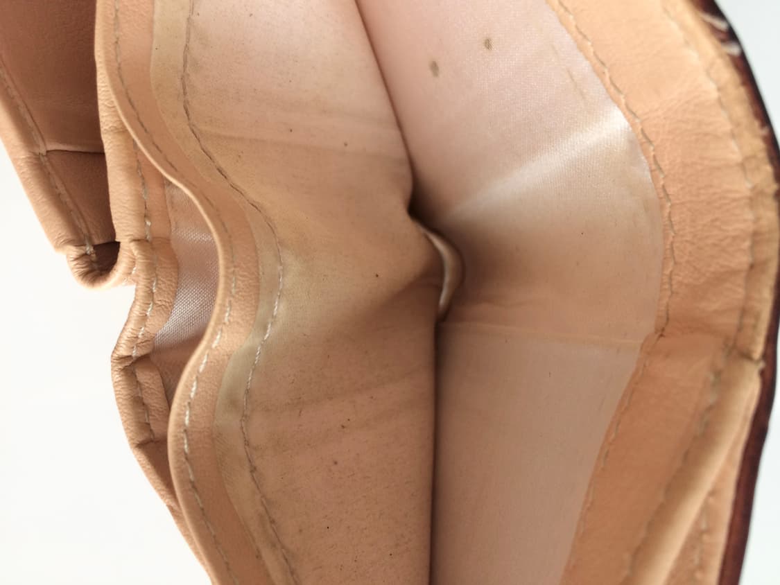 빈티지 크리스찬디올 로맨틱라인 오블리크 하트 핑크 베이지 반지갑 상품이미지7