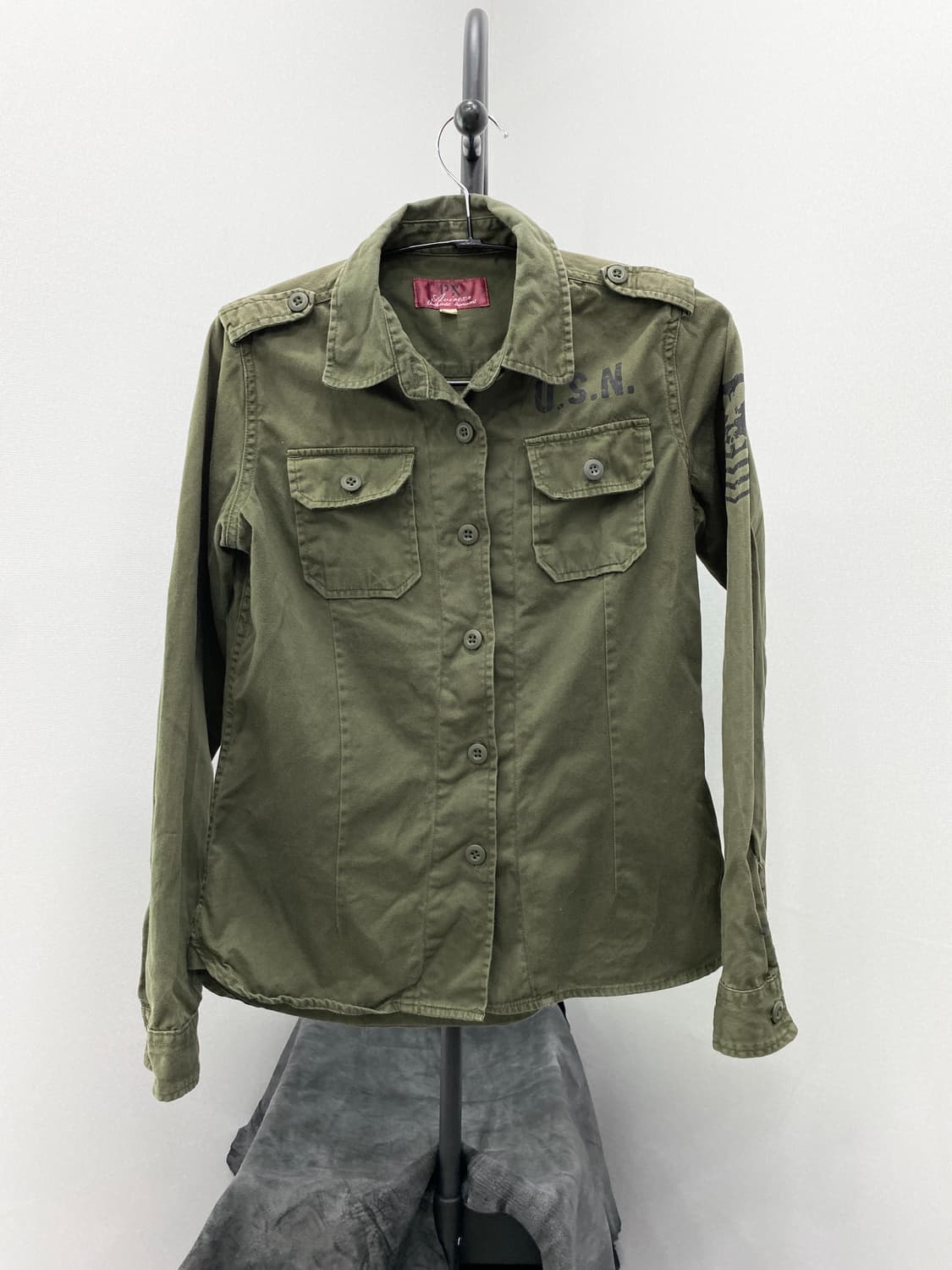 U.S.N. Stencil Military Utility Shirt 상품이미지1